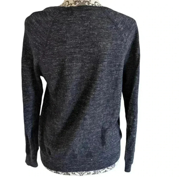 Vince Sweater Wool Linen Blend Dark Blue Marl Crewneck Women's size Medium - Picture 3 of 14